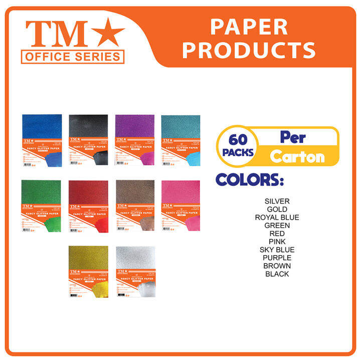 TM Fancy Glitter Paper Letter 10's x 60 packs Lazada PH