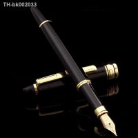 ◕♛☑ lassical Metal Black Fountain Pen with Ink Refill Converter Calligraphy Pens for Writing Drawing Journal Business Gift Pens