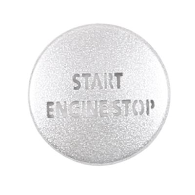 Engine Start Stop Push Button Switch Sticker Cover for LR4 Discovery 4 &amp; Land Rover Range Rover Sport 2010-2013, Silver