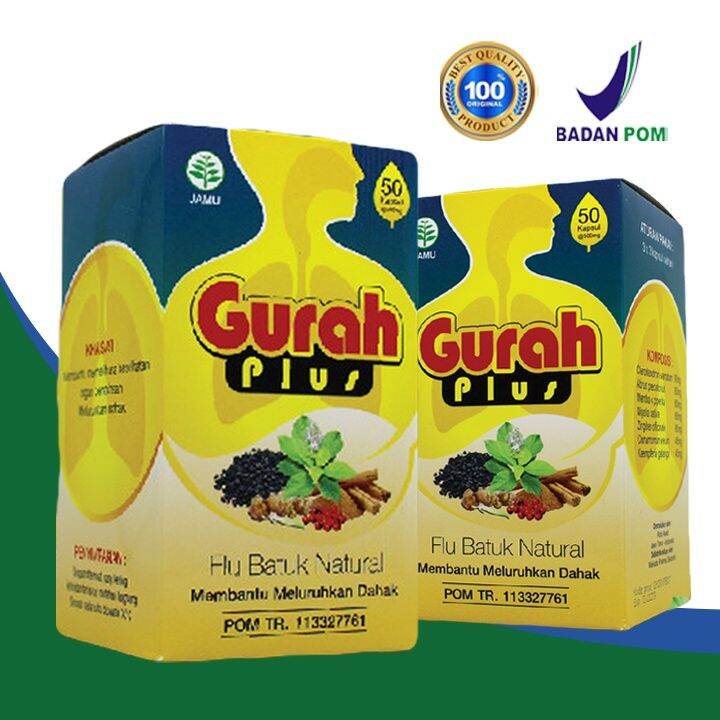 Obat Sesak Nafas GURAH PLUS Batuk Kering Berdahak Batuk Berlendir