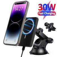 30W Magnetic Car Wireless Charger Air Vent Phone Holder Stand for iPhone 14 13 12 Pro Max Macsafe Chargers Fast Charging Station