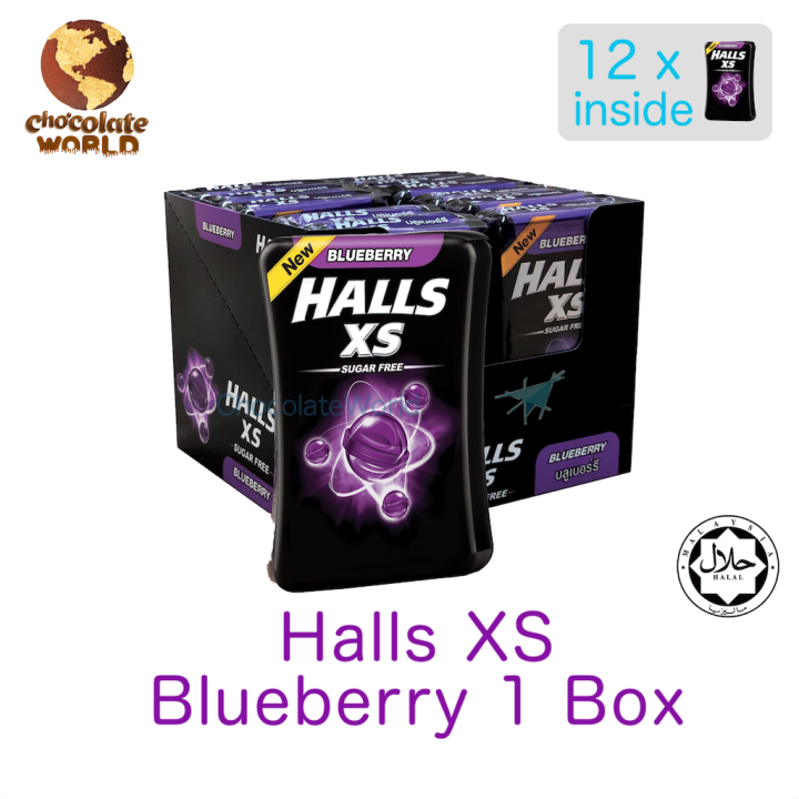 Halls XS Sugar Free Candy Blueberry (15g X 12) | Lazada