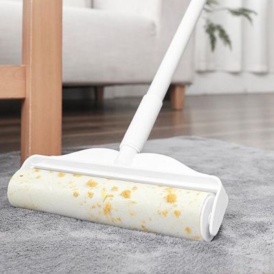 Lint Roller Dust Hair Brush Detachable Long Handle Fur Pet Hair Remover Roller Sofa Bed Carpet Cleaner Household Cleaning Tools