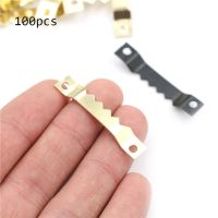 100pcs Wholesale High Quality Black No Nail Picture Frame Hooks Saw Tooth Sawtooth Hangers