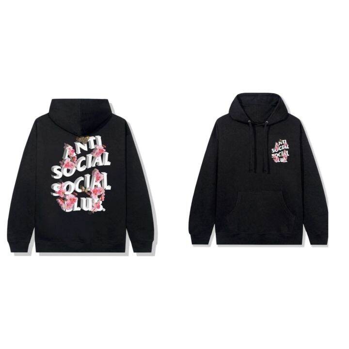 ผู้ชาย-hoodie-ของแท้-เสื้อฮู้ดดี้-anti-social-social-club-kkoch-4k-hoodie-black-เสื้อกันหนาว-assc-พร้อมส่ง