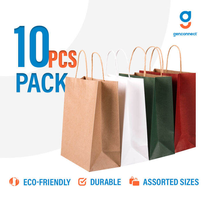 Kraft Paper Bag 10PCS SALE Brown Paper bags Hari Raya Food pack Square