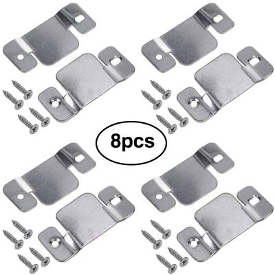 8Pcs Stainless Steel Sectional Connector Furniture Interlock Bracket With Screws Flush Mount Bracket for Sofa Photo Frame Mirror