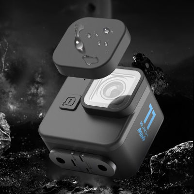 ZP ฝาเลนส์ซิลิโคนนิ่มใช้ได้กับ Gopro Hero 11ขนาดเล็กสีดำอุปกรณ์ป้องกันเลนส์กล้องถ่ายรูปฝาครอบกันฝุ่นกันรอยขีดข่วน