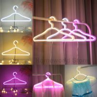 LED Hanger Neon Light Sign Glow Clothes Display Stand USB Powered for Fashion Clothing Shop Market Room Wall Decoration Ceiling Lights