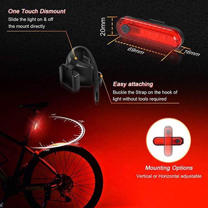 rongjingmall-mtb-อุปกรณ์จักรยาน-usb-ชาร์จไฟได้ไฟท้าย-led-ไฟหน้ากันน้ำไฟท้ายไฟจักรยานจักรยาน-lampu-belakang-ไฟท้าย