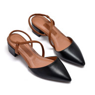Giày xăng đan nữ gót thấp họa tiết Merly 1047, Giày sandal nữ big size thumbnail