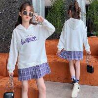 [COD] dress girls Korean style long-sleeved letter sweater suit trendy girl foreign hooded