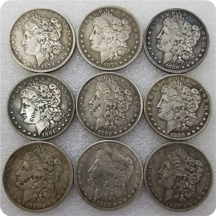 เงินโบราณ-usa-1878-1904-p-morgan-dollar-หยอดเหรียญเหรียญที่ระลึก-แบบจำลองเหรียญเหรียญสะสมเหรียญ-kdddd