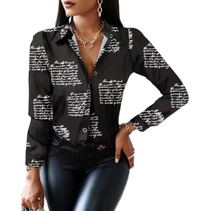 foreign-trade-womens-new-2022-hot-style-long-sleeved-v-neck-color-matching-retro-shirt-shirt-jacket