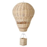 Nordic Hand-woven Rattan Small Hot Air Balloon Kids Room Wall Hanging Decoration