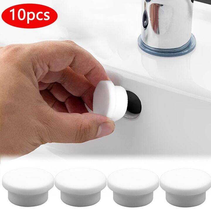 FENNEL 10pcs Sink Hole Wash Basin Overflow Ring Replacement Drain Seal Overflow Ring Plug Tight