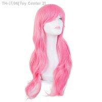 Pink Wig Fei-Show Synthetic Heat Resistant Long Wavy Inclined Bangs Hair Cartoon Costume Halloween Carnival Cos-play Hairpieces [ Hot sell ] Toy Center 2