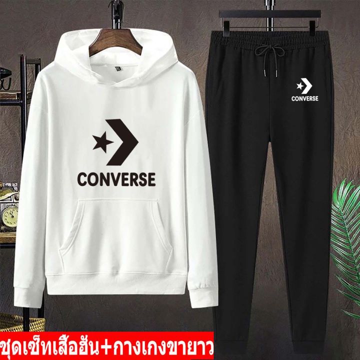 สินค้าในไทย-ชุดเซ็ทกันหนาวเสื้อฮู๊ด-แขนยาว-กางเกงขายาว-เสื้อแขนยาวมีหมวก-ผ้านุ่นใส่สบาย-ใส่ได้ทั้งหญิงและชาย-หลายสีหลายไซสlong-bk562-aa398