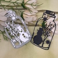 Snowman bottle decoration DIY Craft Metal Cutting Die Scrapbook Embossed Paper Card Album Craft Template Stencil Dies