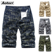 New Mens Knee Length Cotton Army Cargo Shorts Male Casual Shorts Multi-pocket Loose Short Pants Bermuda Trousers Dropshipping