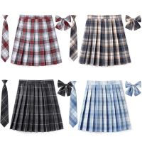 【CC】✑▬☽  Pleated Skirts Waist Female XXS to 5XL Skirt School Preppy Ladies A-line