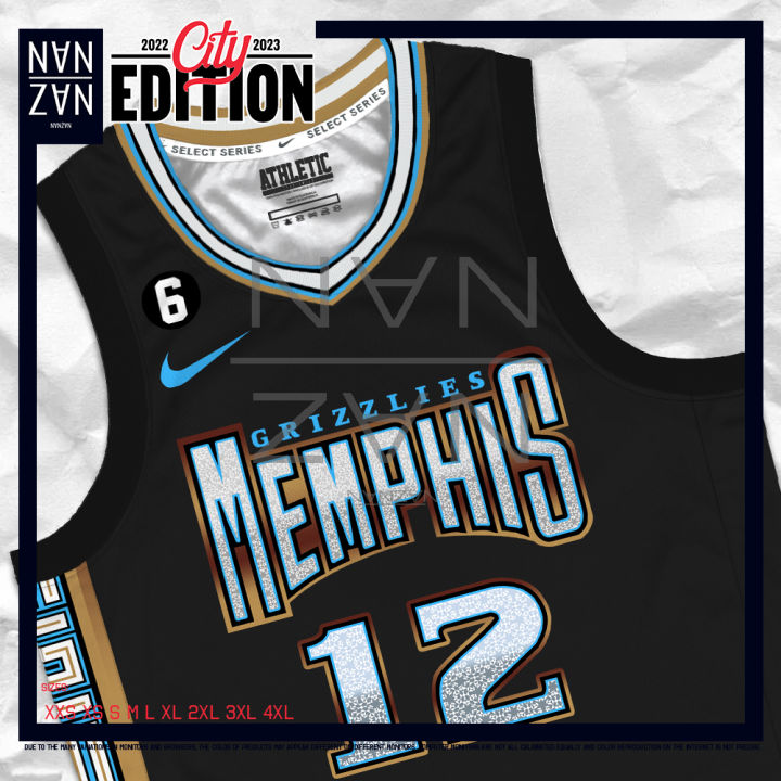 NBA_ Basketball Jerseys Memphis''Grizzlies''Ja 12 Morant 2022 City