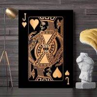 Abstract Gold and Silver Playing Cards King Queen and Jack Hd Print Club Bar Restaurant Decoration Puke Poster Wall Art Decor