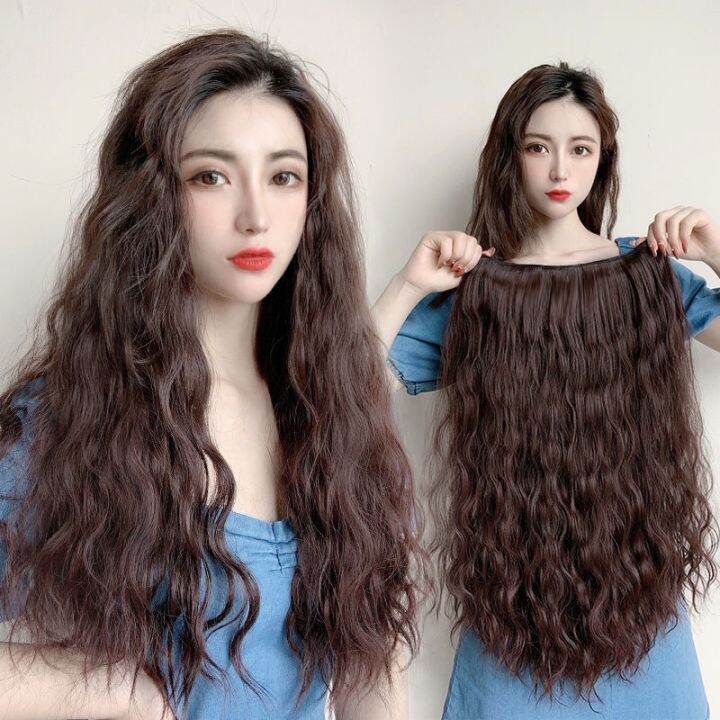 Wig for woman hair extension human hair washable curly Female Long Curly Hair U-shaped Big Wave Fluffy Corn Perm Long Hair One Piece Invisible Wool Roll Wig Piece | Lazada PH Wig for woman hair extension human hair washable curly Female Long Curly Hair U-shaped Big Wave Fluffy Corn Perm Long Hair One Piece Invisible Wool Roll Wig Piece | Lazada PH