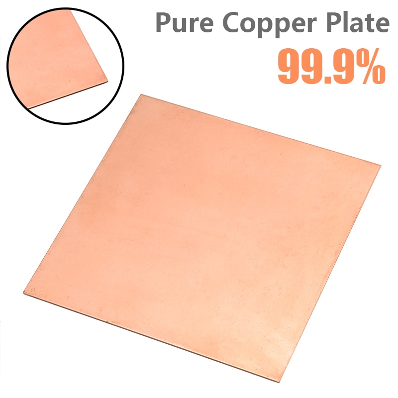 Copper sheet 1.5mm 99% cu plates sheet cut to choice pure 100mm-2000mm 