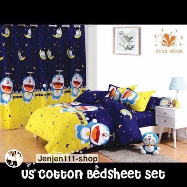 Doraemon Bedsheet us cotton 5in1 6in1 piano sheet Lazada PH