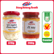 Combo 1 Hũ Tỏi Ngâm Chua Ngọt 370g + 1 Hũ Ớt Tươi Xay 200g Sông Hương