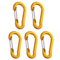 （ At）5PcsAluminum AlloyOutdoorQuick คลิป HikingCamping พวงกุญแจปีนเขา Carabiner