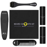 Bellezon Beard Growth Kit Hair Growth Enhancer Thicker Oil Nourishing Essence Leave-In Conditioner Beard Care พร้อมหวี