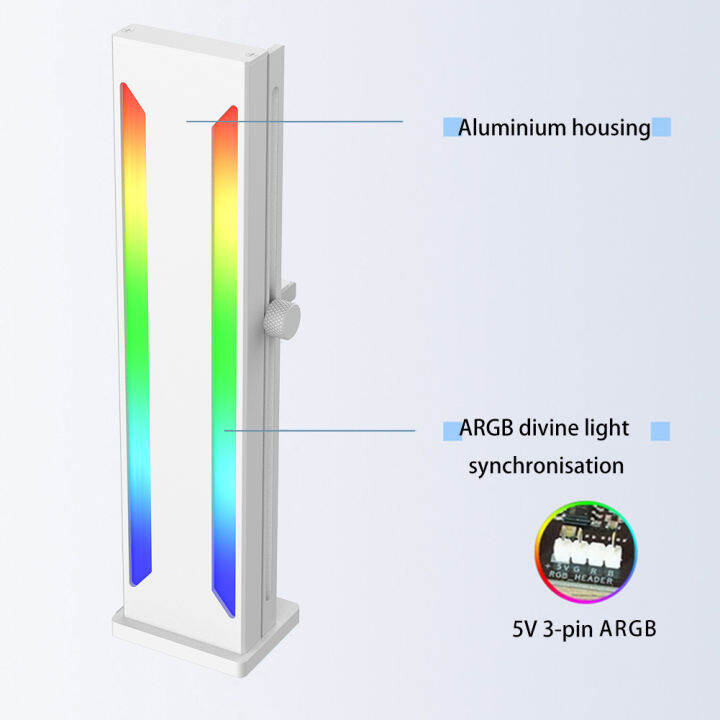 vktech-ตัวยึดกระเป๋าเก็บบัตรวิดีโอแม่เหล็ก-ที่ยึดการ์ดจอแบบปรับได้ซิงค์ออร่ารองรับอะลูมินัมอัลลอยอเนกประสงค์5v-3pin-อุปกรณ์คอมพิวเตอร์-argb