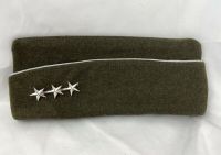 WWII WW2 US ARMY OFFICERS WOOL GARRISON CAP HAT 3 STAR LIEUTENANT GENERAL RANK BADGE military hat WAR REENACTMENTS