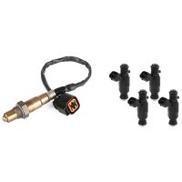 1x Car Oxygen Sensor 39210-22610 for Hyundai Accent Kia Rio Spectra5 &amp; 4Pcs Fuel Injectors 35310-22600