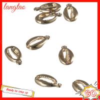 LANGTAO 20pcs ทองเหลืองเบิ้ล เครื่องรางรูปเปลือกหอยทะเล รูปเปลือกหอยทะเล ธีมทะเล เครื่องรางชุบทอง เปลือกหอยรูปสัตว์ทะเลที่มีเสน่ห์ จี้ฮาวายวากิ เครื่องประดับทำเองจำนวนมาก