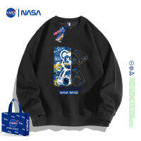 NASA แบรนด์ร่วมการ์ตูนเสื้อสเวตเตอร์แบรนด์แฟชั่นคอกลมแขนยาวชายหญิงฤดูใบไม้ผลิฤดูใบไม้ร่วงลำลองหลวมสวมหัว T เสื้อคู่รัก