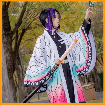 Anime Costume Demon Killer Kimono is Not Yaiba Zenitsu Nezuko Shinobu As a  Female, and the Large Kimono Yukata As a Halloween, Men(Child 150)