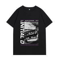 Anime Drift Ae86 Initial D T-Shirt Takumi Fujiwara R34 Skyline Gtr Jdm Manga Harajuku Casual Short Sleeve T Shirts Fashion Tees S-4XL-5XL-6XL