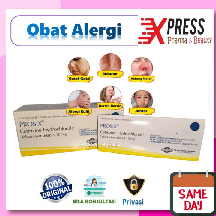 ⚡XPRESS⚡ Prosix STRIP isi 10 Tablet Obat Anti Alergi Pilek Flu Gatal ...