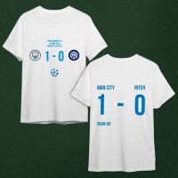 เสื้อยืดคอกลมManchester Man City The Citizen Champions UCL Champions League Vs Inter 2023 สําหรับผู้ชนะเสียงแหลม S-5XL