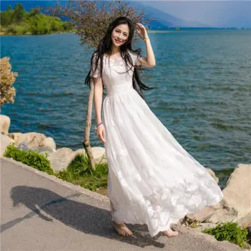 Buy Summer White Lace Dress online Lazada .ph