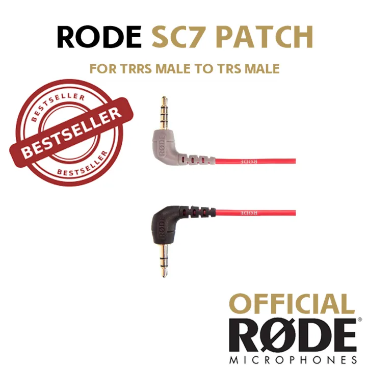 Rode SC7 3.5mm TRS Male to 3.5mm TRRS Male patch cable (For TRRS