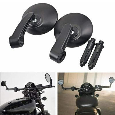 Universal 7/8" Round Bar End Rear Mirrors Moto Motorcycle Motorbike Scooters Rearview Mirror Side View Mirrors for Cafe Racer Mirrors