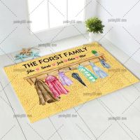 Custom Family Members Names Doormat Carpet Gift Personalised Coats Doormat Warm Overcoat Carpet For Living Room Decor