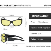 New Retro Women Sunglasses Polarized Driving Photochromic Day Night Vision Goggle Glasses with Diamond Women UV400 Eyewear S8846