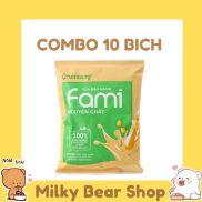 COMBO 10 BỊCH FAMI SỮA ĐẬU NÀNH NGUYÊN CHẤT BỊCH 200ML