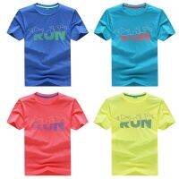 Boys Quick-Drying T-Shirt Reflective Moisture-Wicking Short Sleeve Tee Shirt Crew Neck