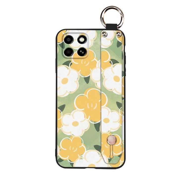 painting-flowers-new-arrival-phone-case-for-infinix-x6512-smart6-hd-wrist-strap-anti-dust-kickstand-silicone-original